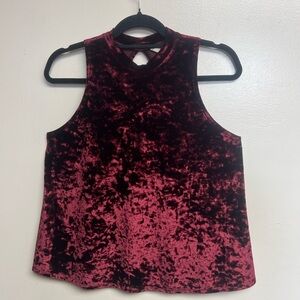 Arizona Jean Company Burgundy Velvet Tank Top